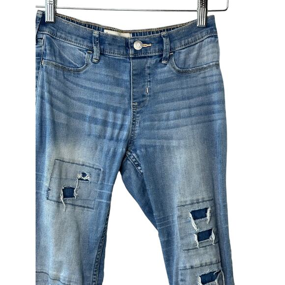 Abercrombie Kids Pull-On Jean Jegging Ankle Girl's 13/14 Light Rinse Raw Hem - Picture 2 of 6